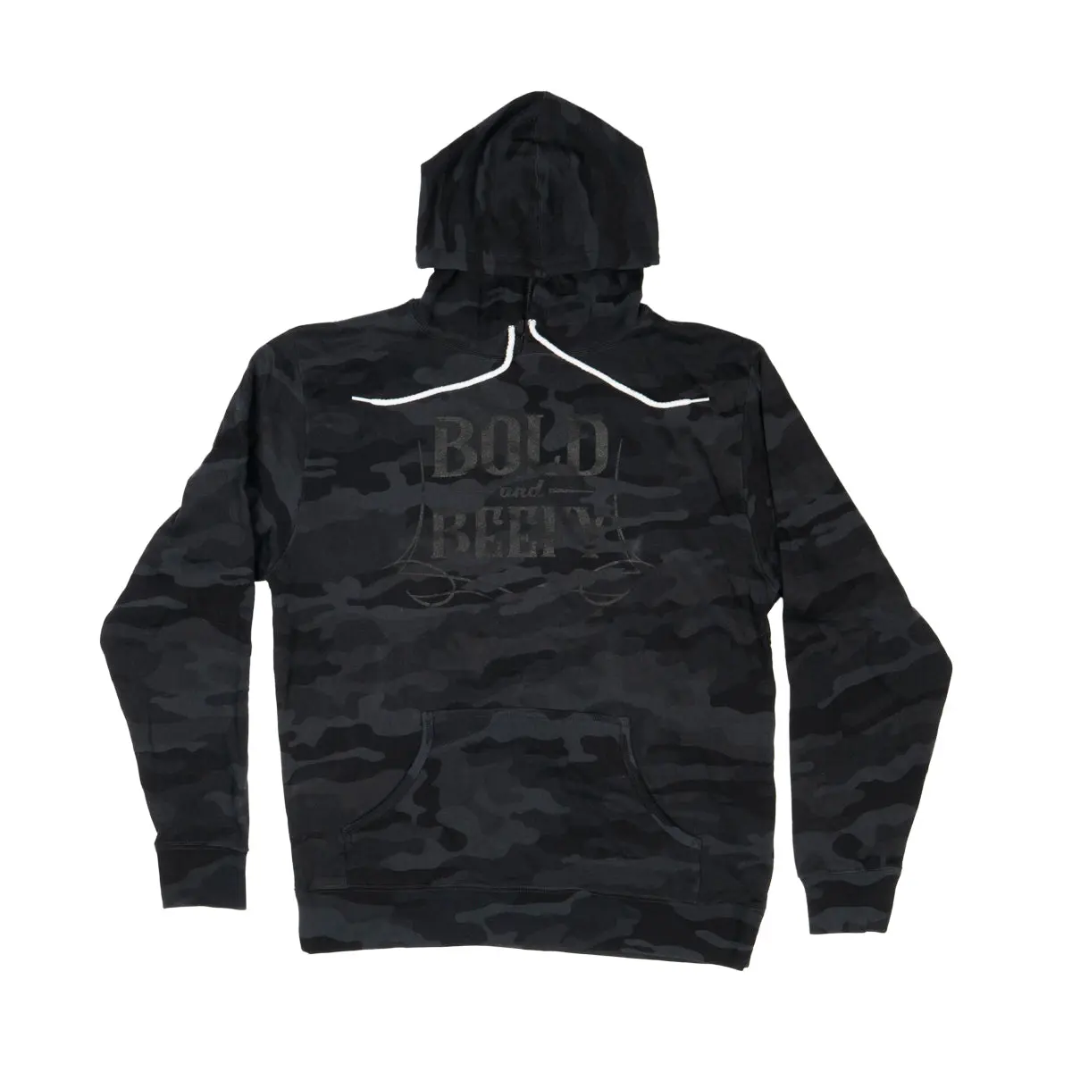 Bold & Beefy Black Camo Hoodie