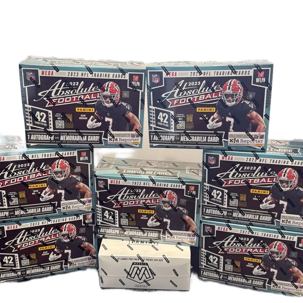 32 team break for 7 boxes of 2023 absolute hobby. 1 box of 2024 mosaic fat pack cellos