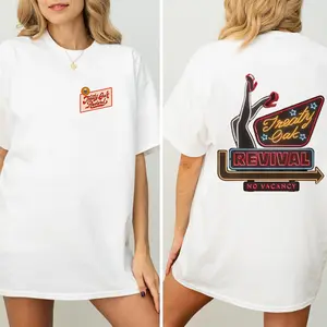 Treaty Oak Revival 'No Vacancy' T-Shirt , Country Rock Graphic Tee with Vintage Southern Style, Graphic Shirt for Concerts and Casual Wear, Summer Tops