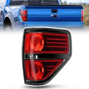 Nilight Passenger Side Taillight Assembly for 2009 2010 2011 2012 2013 2014 Ford F-F150 F150 Pickup Truck Right Rear Lamp Replacement OE Style Red Housing Tail lamp