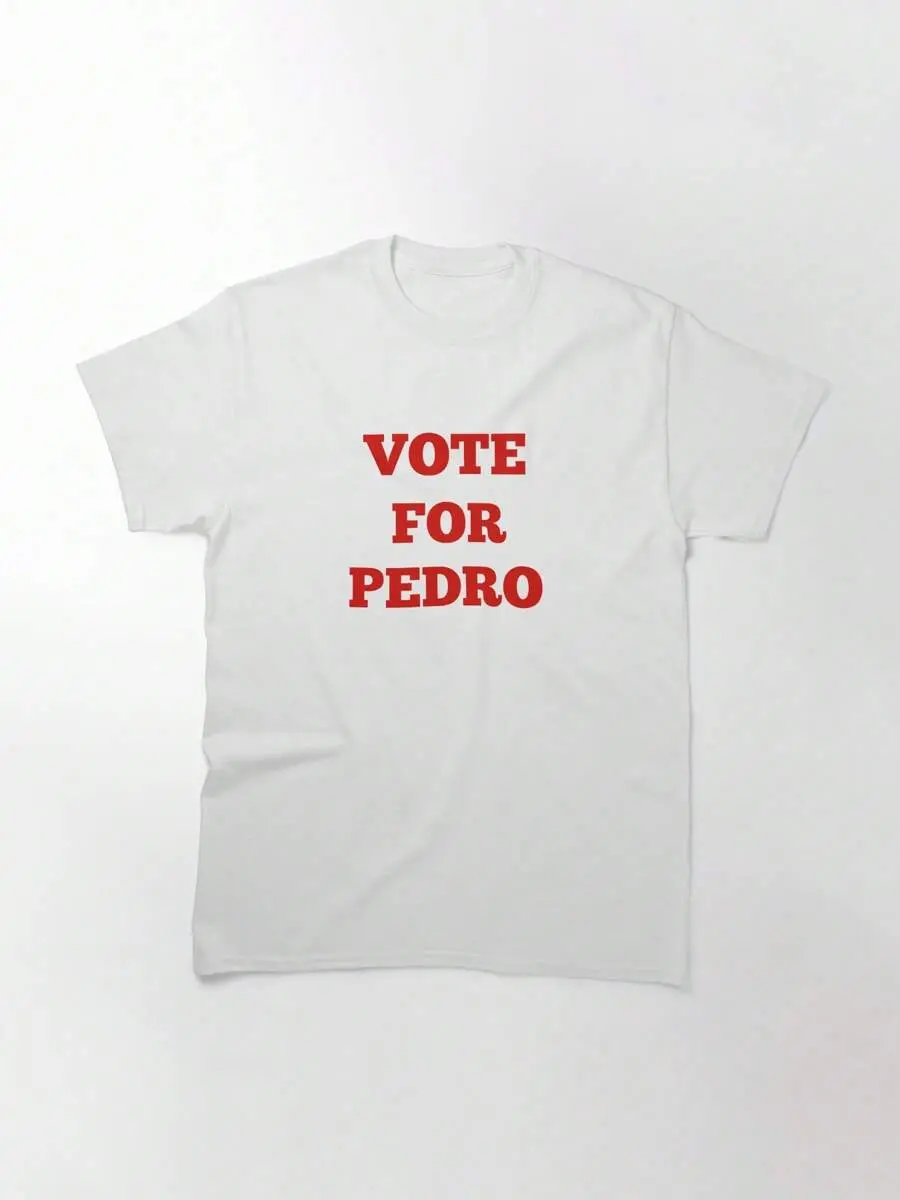 Vote For Pedro Ringer Napoleon Dynamite Women's Cotton Crew Neck T-Shirt, Classic Character Print For Relaxed Street Style Daily Wear