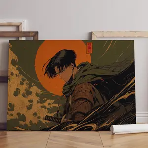 Levi Ackerman Attack on Titan Anime Poster, Levi Captain Anime AOT Posters (NO FRAME) (No Frame)
