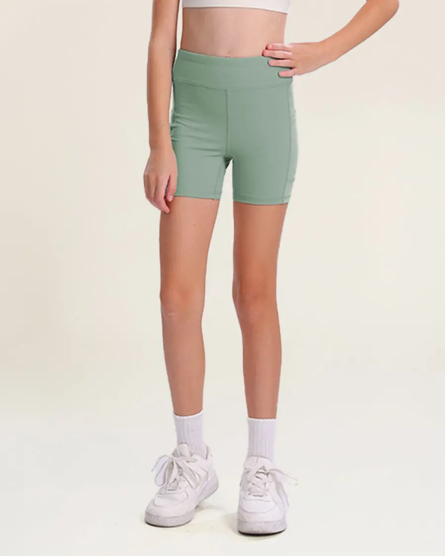 Girls' 4-in Sporty Shorts, Volleyball Ace Athletic Bottoms for Outdoor Sports Activities, Sporty Sports Shorts