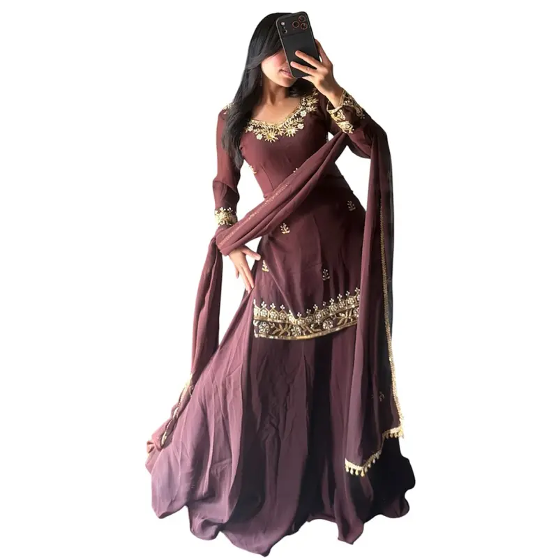 Heavy handwork 90s kurtha Set