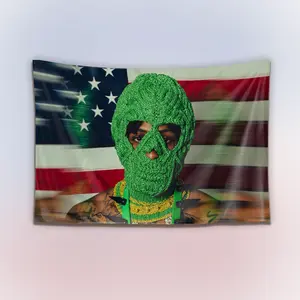 YoungBoy MASA Tapestry, Hip-Hop Rap Wall Hanging Decor, Vintage Concert Art Banner, Bedroom Studio Wall Art, Gift for Fans