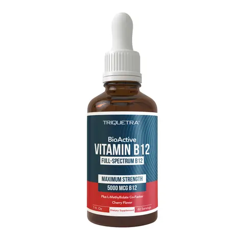 BioActive B12 Liquid: Vitamin B12 Plus L-Methylfolate Healthcare Fitness Supplement Edible
