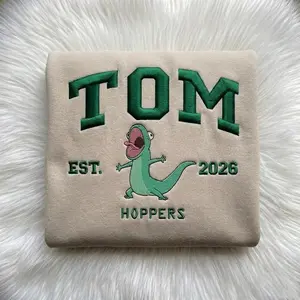 Embroidered Tom Hoppers Sweatshirt, Cute Animal Character Crewneck, Cozy Gift for Friends And Family, WDW Magic Kingdom