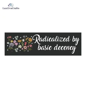 Radicalized by Basic Decency Car Magnet or Sticker, Political Magnets, anti trump magnet, activism car magnet, human rights magnet, maga protest magnet.