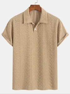 Men's Polo Shirt, Regular Fit Casual Short Sleeve Top for Summer, Fashion Men's Clothes for Daily Wear, Menswear