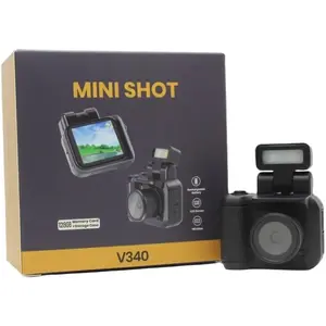 Mini Shot V340 | Mini Digital Camera | Free 128GB Memory Card & Travel Case | LCD Screen |  1080P | Rechargeable |  Camera | Pocket Video Recorder | Birthday  for Men Women