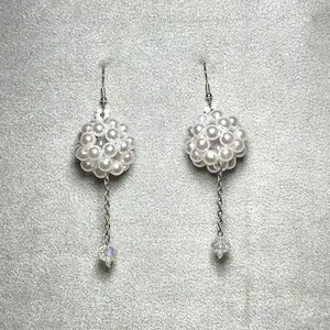 Ivory Pearl Cluster Earrings