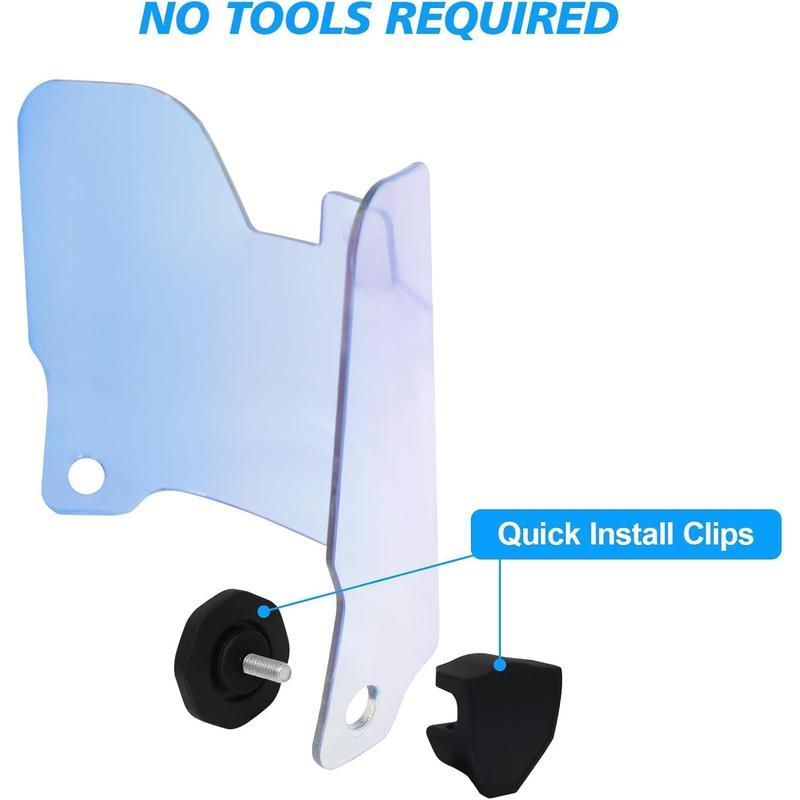 Clear Football Visor for Adults & Youth - Eye Shield with Easy Install Football Visor Clips for Helmet Protection