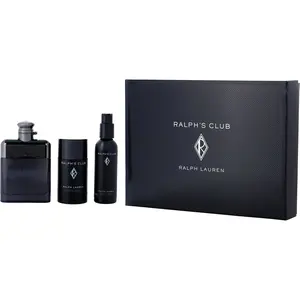 Ralph's Club Set-Eau De Parfum Spray 3.4 Oz & Aftershave Balm 2.5 Oz & Deodorant Stick 2.6 Oz For Men
