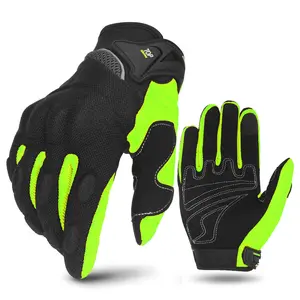 Green Gloves For Motorcycle Riding Comfortable Breathable Anti Slip Wear-resistant Outdoor Riding Gloves Touch Screen Anti Slip Durable All Finger Sports Gloves