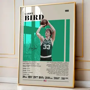 Larry Bird Poster, Fans, Basketball Poster, Sports Poster, Ionic Basketball Fan Gift