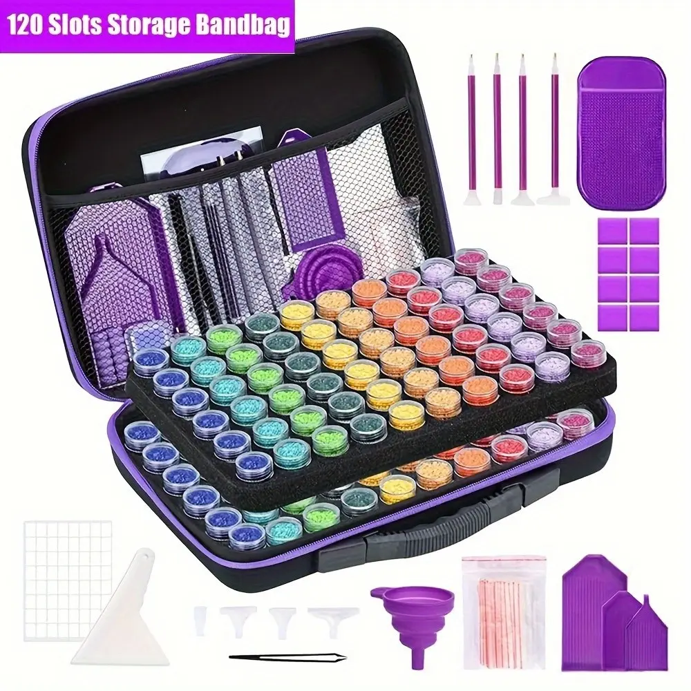 30/120/240 Slot Storage Container for Diamond Art Sets for Adults, Portable Pearl Storage Boxes for Diamond Painting Accessories And Tools