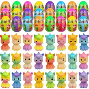 24 Pack Prefilled Easter Eggs with Unicorn Slow Rising Squishy Toys, Easter Basket Stuffers, Easter Gifts for Kids Girls Boys, Unicorn Party Favors, Egg Hunt Fillers