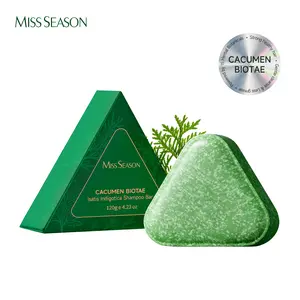 MISS SEASON Anti-Hair Loss Shampoo Bar 120g - Herbal Regrowth Soap (DHT Blocker) with Orientalis Leaf, Isatis Root, Tea Tree Oil | Strengthens Roots, Reduces Fall for Thinning Hair | Sulfate-Free, Biotin Hair Cleanser & Conditioner