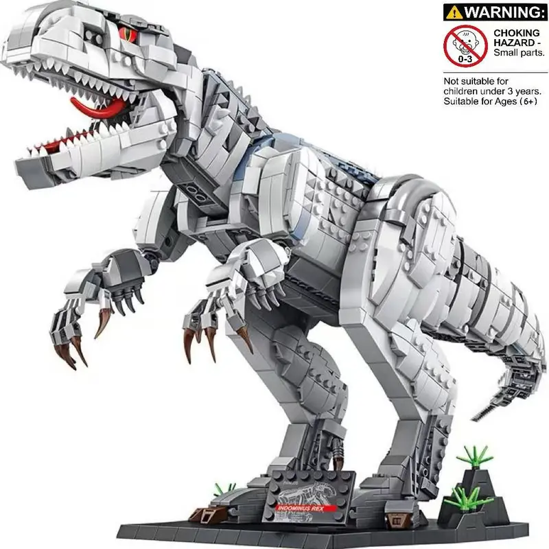 Large Size Tyrannosaurus Rex Dinosaur Building Block Model Toy Set, Collectible Display Decoration, Beautiful Bagged Holiday Birthday Gift, Building Blocks Set, Building Block Sets