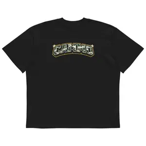 Unisex organic oversized high neck t-shirt