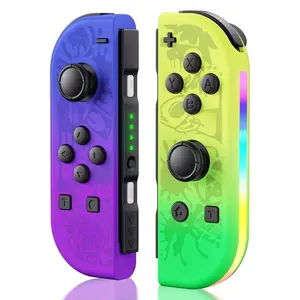 Switch Game Controller, Wireless L/r Controller for Switch/lite/oled, Dual Vibration, Side LED RGB, Replacement Switch Controller
