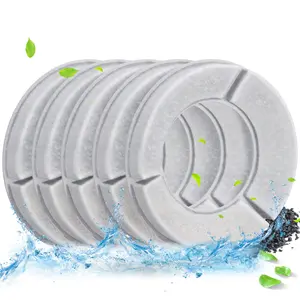 5PCS Replacement Filters for 3L/101oz, 4L/135oz, 5.5L/186oz and 6.5L/1.6 Gallon Dog Water Bowl