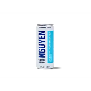 Vietnamese Coffee: Condensed Milk Cold Brew Beverage 100% Robusta, Low Sugar, Gluten Free, 7.5 fl oz cans, Nguyen Coffee Supply Bean Flavor