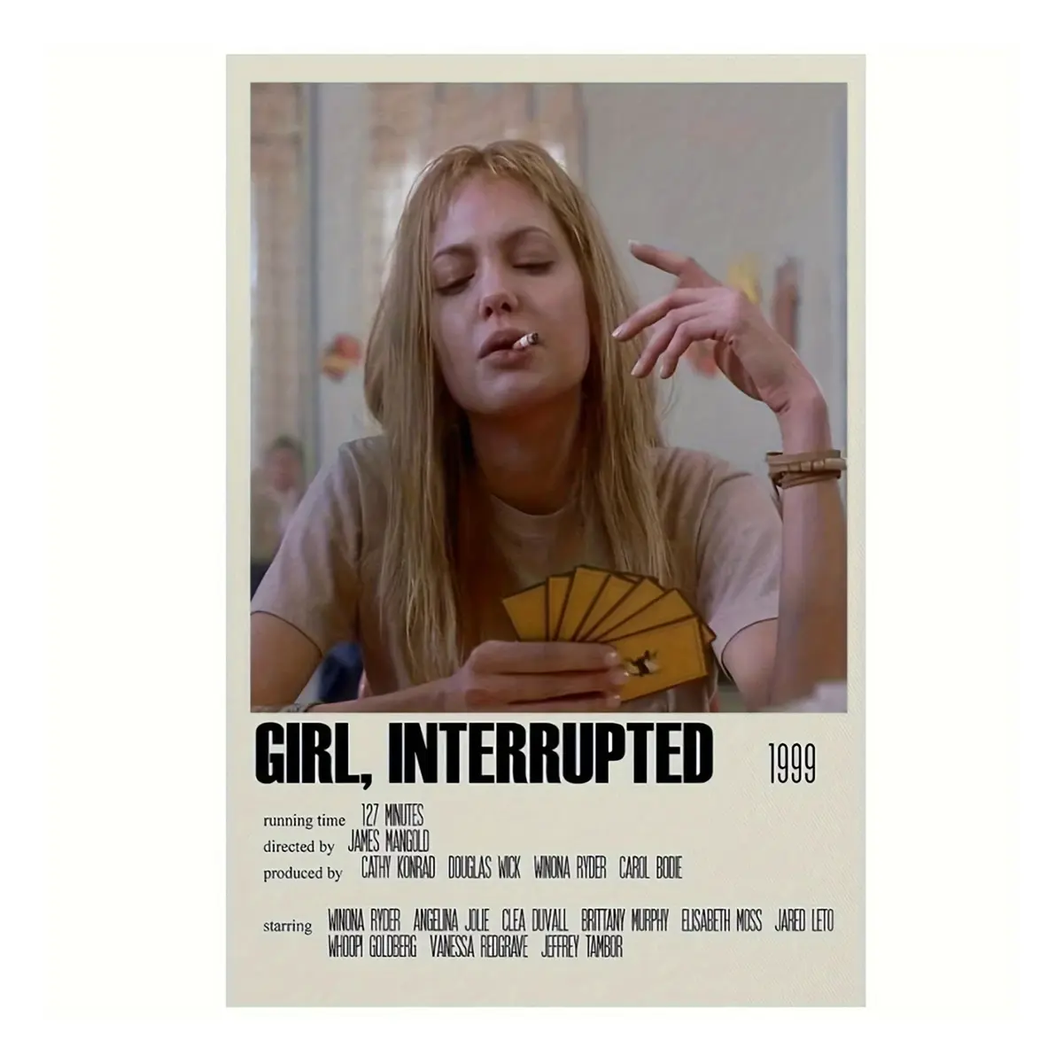 NO FRAME INCLUDE - Vintage 1999 Girl-Interrupted Movie Lovers Art Print Home Hanging Decoration Wall Art Poster Decor Gifts For Fans