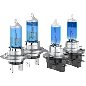 H7 High Beam H11B Low Beam Halogen Light Bulbs,Compatible for KIA RONDO 2014 2015 2016 2017, High Performance Headlight Bulbs Super Bright 6000K White Plug and Play Pack of 4