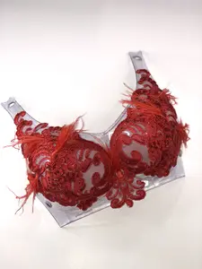 Red Embellished Breast Plate