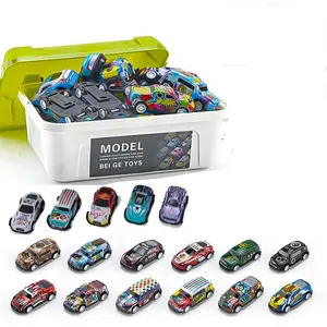 Random Color Pull Back Car Toy with Storage Box, 1 Box Inertia Car Toy, Mini Toy Race Cars, Birthday Gifts for Boys & Girls,Boys & Men gifts
