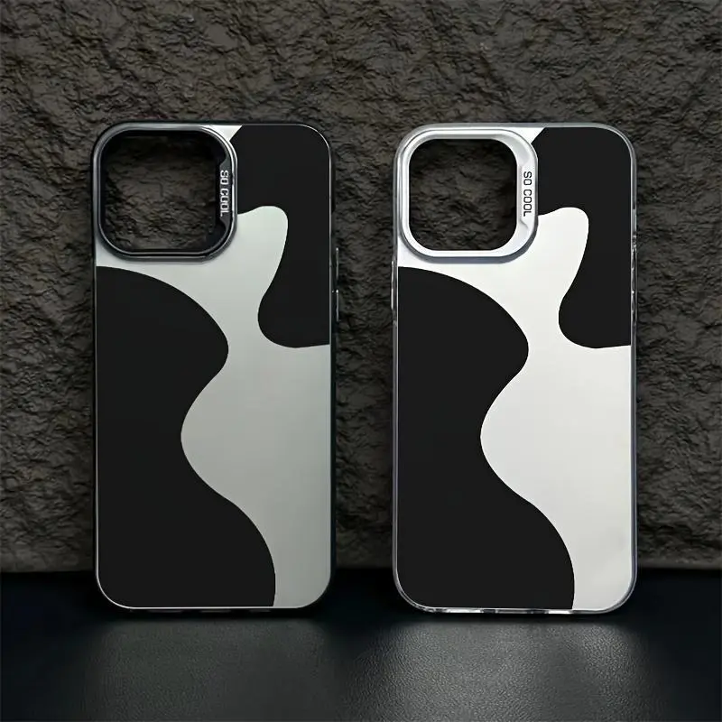 Simple Fashion Trend Design Phone cas,phone Case Suitable for IPhone 17/16/15/14/13/12/11 Pro Promax Plus Air,Irregularly Milk Cow Pattern Anti-Scratch Shockproof Durable Cover