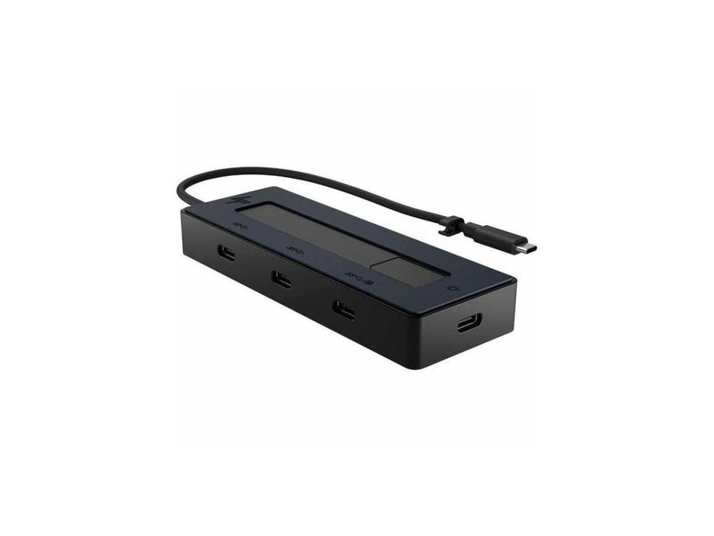 HP 6G843AAABA Docking Station - USB Hub for PC, 4x USB-C Ports, 65W, 4K 3840x2160 Display Support, Windows 10 Compatible, 1.25 GB/s Speed, 1 lbs Weight, Compact Meets Impact, Maximum Compatibility