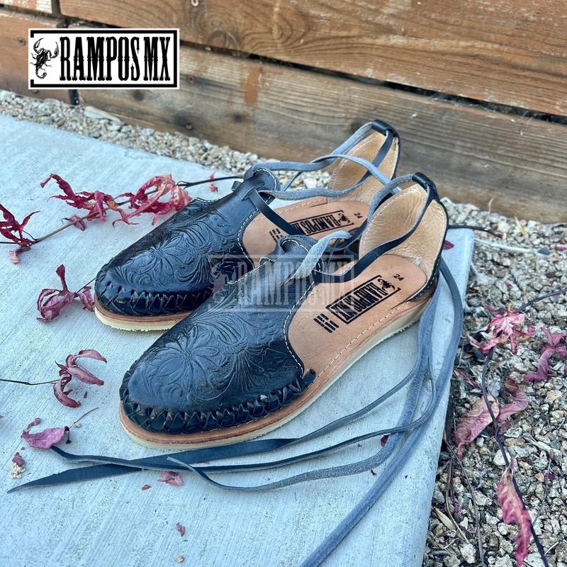 Womens Mexican Sandals, Handmade Leather Lace Up Sandals Huaraches, Sandalias Huaraches Mexicanos,Mexican leather Shoes Lace-up,NEGROS BLACK