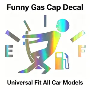 Funny Car vehicle exterior decoration wrap protection Set Smooth Surface Stickers High Gas Consumption Decal Fuel Gage Empty Stickers Waterproof Auto Tank Stickers Car Accessories 12*9.5cm