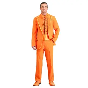 Men's Plus Size Orange Tuxedo Costume
