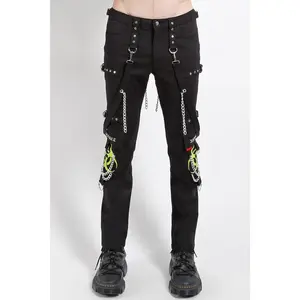 Tripp NYC Biohazard Bondage Pants [Black/Lime Bio]