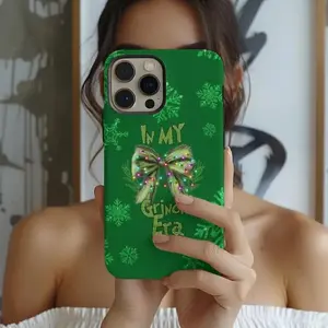 Tough Phone Case, Grinchhmas Phone Case for Christmas Gift Phone Case, Funny Holiday Gift Idea, Compatible with iPhone 17 Pro Max 16 Plus 15 14 13 12 11 Air, Xmas Gift