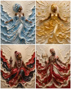 Yoruba Religious Canvas Print 16x20 in" | Premium HD Wall Art with Textured Effect