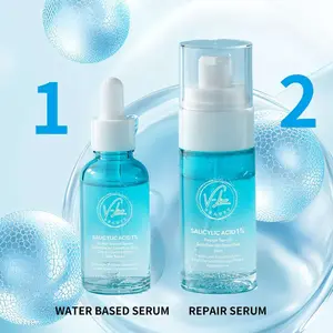 Salicylic Acid 1% Repair Serum Set with Collagen & Rice Extracts for Sensitive Skin 60ml Water-Based Serum for Acne Treatment Oil Control Balance Moisturize Soothe
