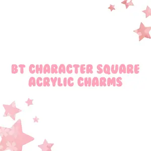 Bt Character Square Acrylic Charms