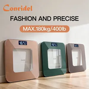 Conridel Digital Bathroom Scale, Max Load 180kg/400lbs, High Precision Sensor, Auto Switch, Safety Glass, Home Fitness Sports Use