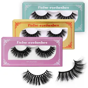 Glimeer Lashes Natural Look False Eyelashes 3D Volume Eyelashes Pack Cosplay Fake Eyelashes Look Like Individual Cluster Makeup Cosmetic