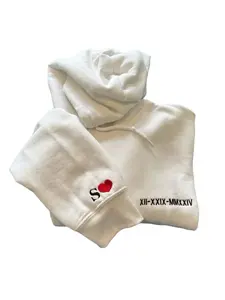 Custom Roman Numeral Embroided Hoodies and Sweaters | Valentines | Anniversary | Embroidery | Gift