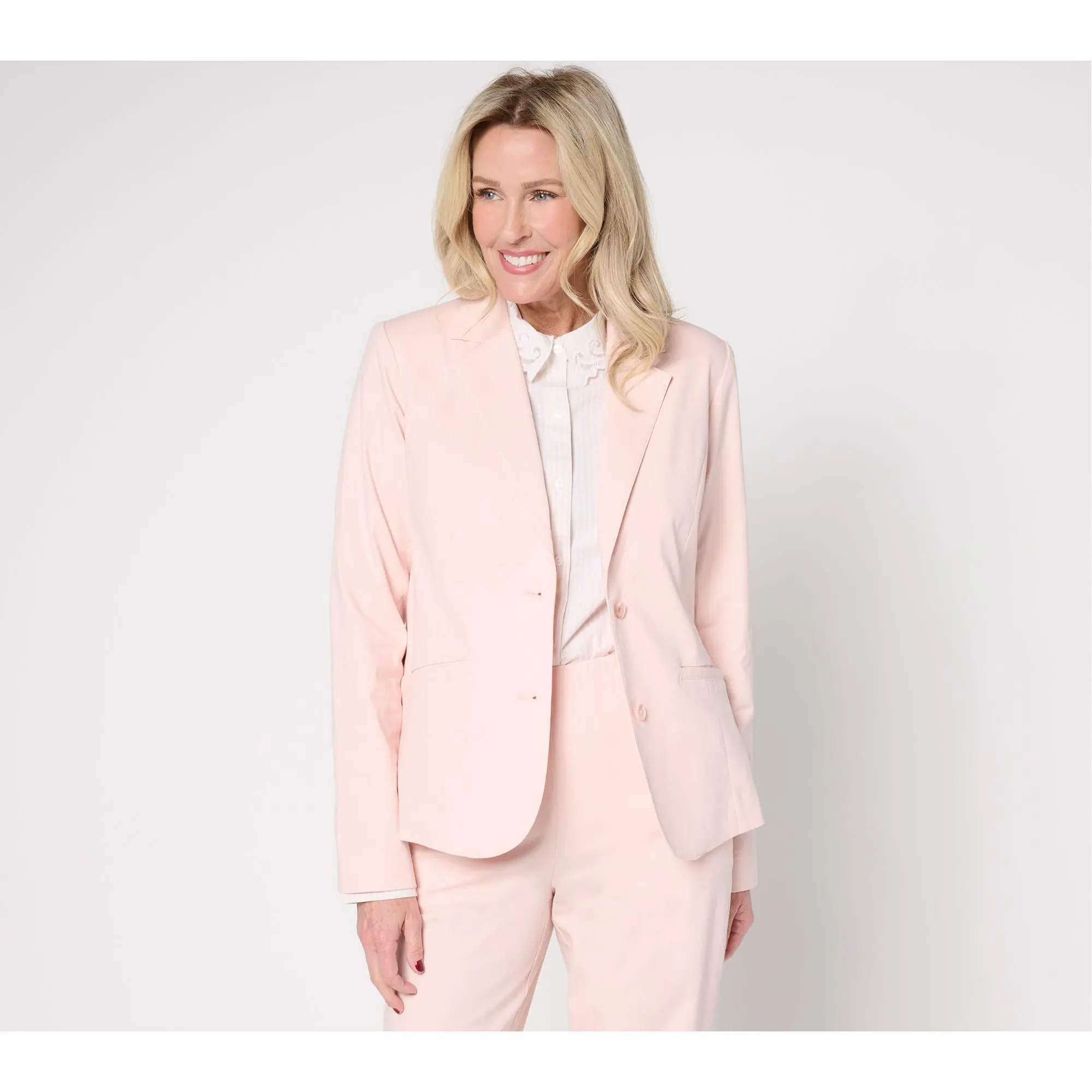 BEAUTIFUL by Lawrence Zarian Notch Collar Blazer