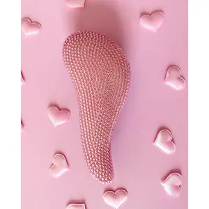Baby Pink Mini Crystal Paddle Brush💕