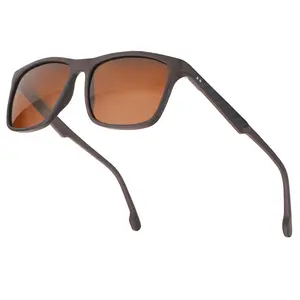 VEQINIKA Men's Polarized Sunglasses UV400 Protection Carbon Fiber Frame Aviator Style for Driving Fishing Golf