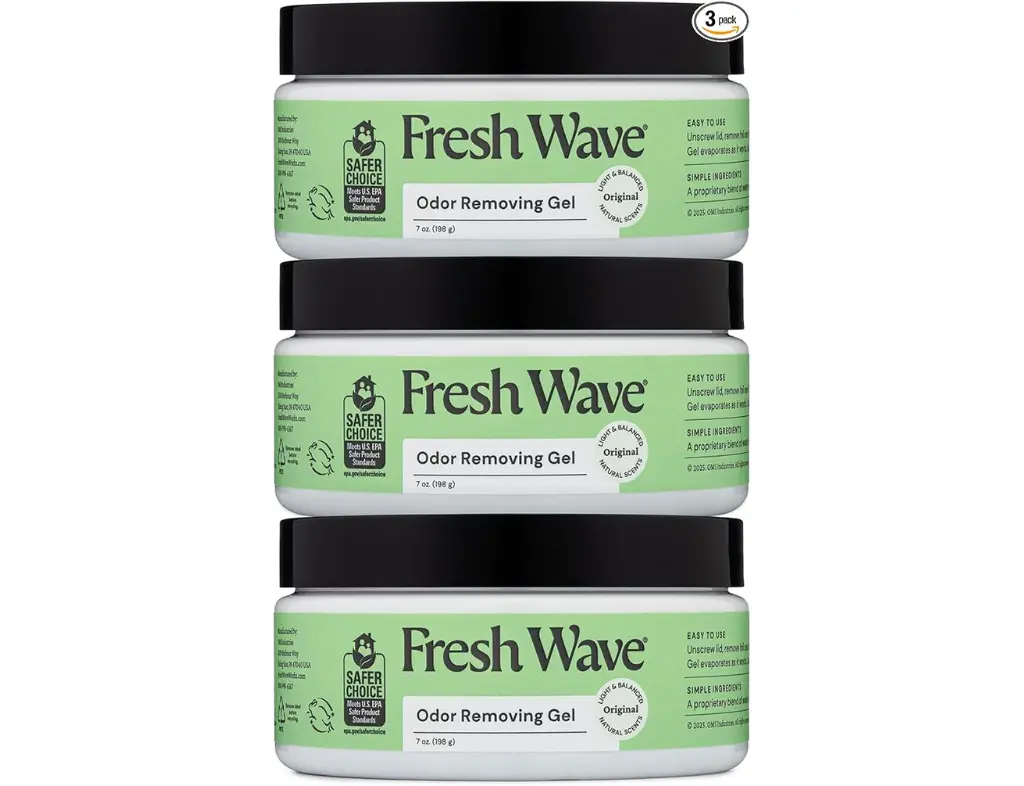 Fresh Wave Odor Removing Gel, 7 oz., Pack of 3 - Odor Absorbers for Home, Safer Odor Relief, Natural Plant-Based Odor Eliminator, Every 7 oz. lasts 15-30 Days, For Cooking, Trash & Pets