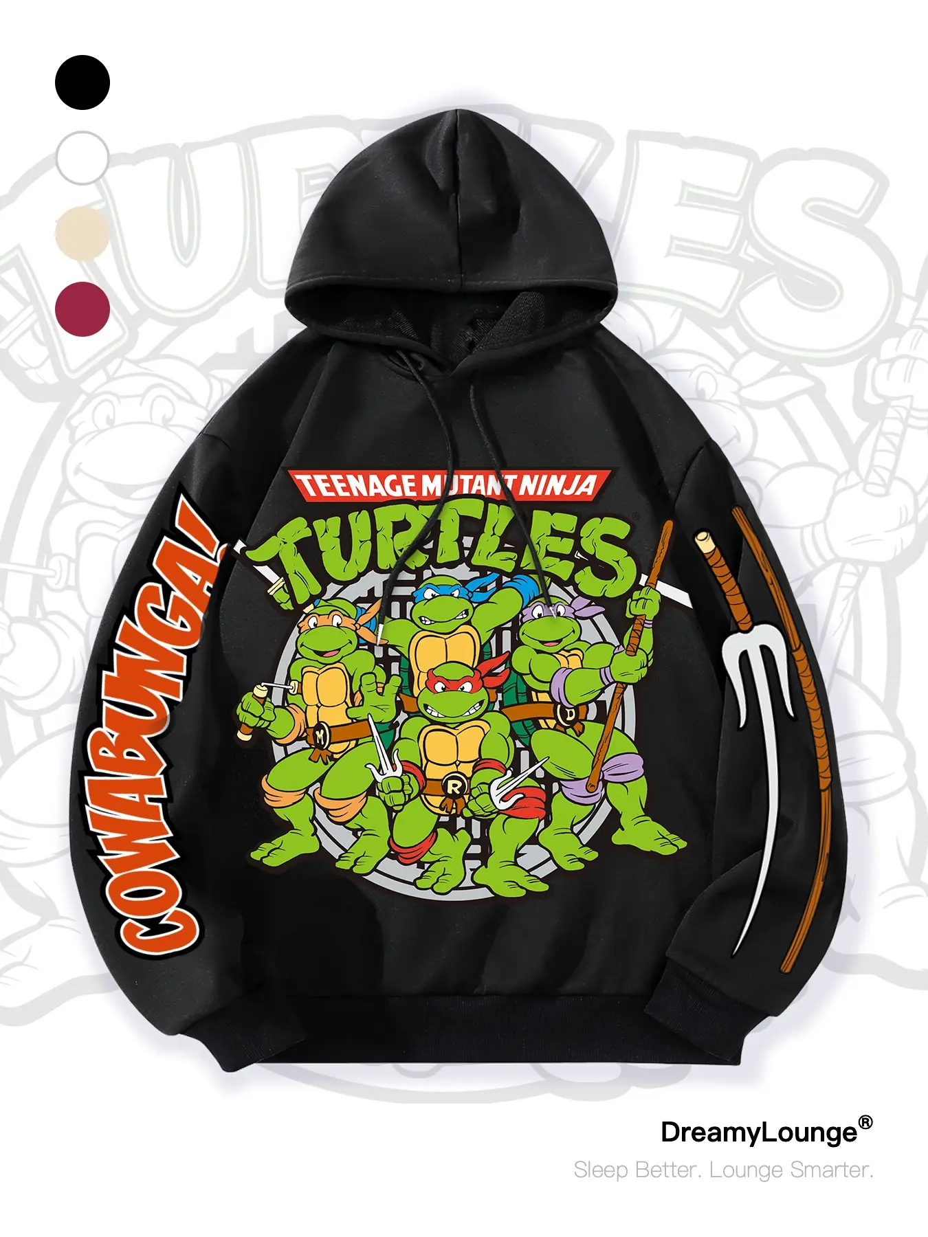 Teenage Mutant Ninja Turtle Heroes Graphic Hoodie, Pullover, Oversize Loose Fit Casual Wear, Breathable Home & Daily Use, Fall Winter Style, Sweatshirts