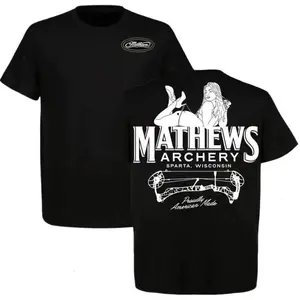 Mathews Archery T-Shirt – Bowhunting Girl Graphic Tee, Unisex Tactical Hunting Apparel for Men and Women, Casual Cotton Streetwear Gift for Archery Fans, Made in USA.LKD